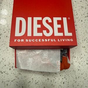 Diesel Red and White Bandana with  Box